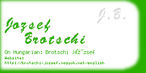 jozsef brotschi business card